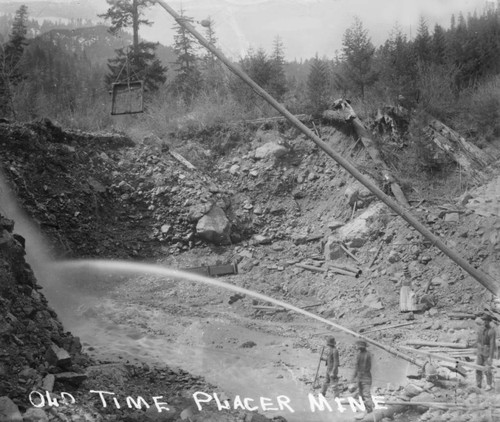 Hydraulic mining in Sawyers Bar area