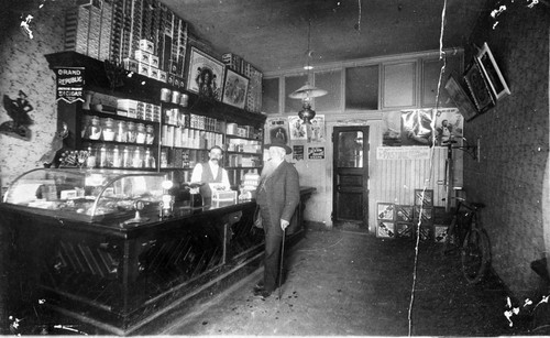Interior of cigar store on 2nd Street in Yuba City