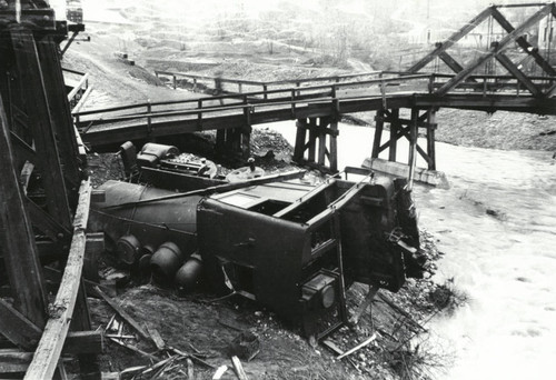 Derailed Engine at Kennett