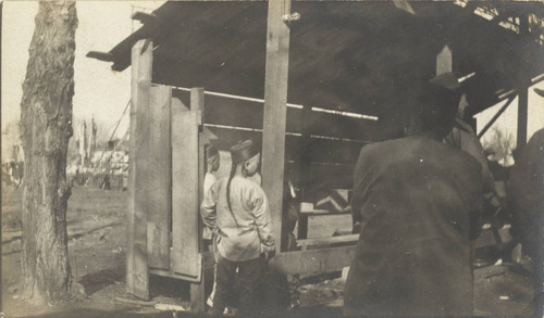 Chinese funeral participants in Chico