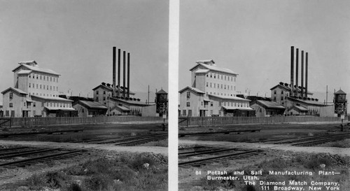 Diamond Match Company : Potash and Salt Manufacturing Plant - Burmester, Utah