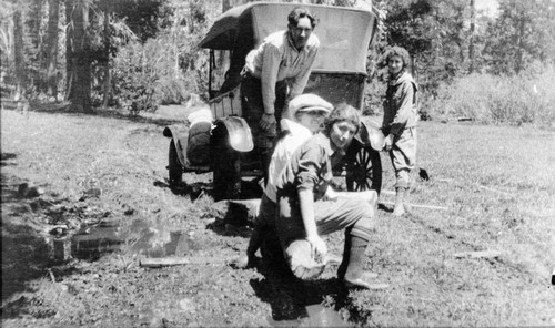 George Petersen and Women with Car