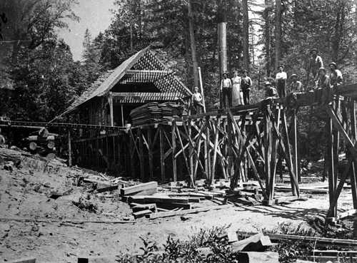 Englebretson's Water Mill under construction