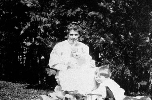 Mabel Hibbert, Irving Hibbert, and friend