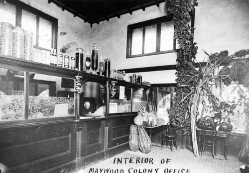 Interior of Maywood Colony office