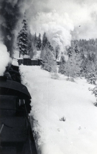 Steam Locomotive in Snow