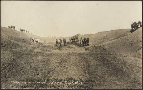 Construction of Glenn Colusa Canal