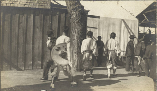 Chinese funeral participants in Chico