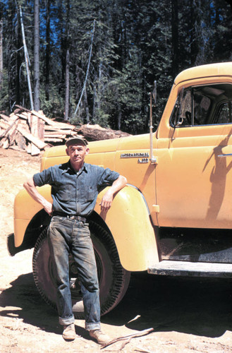 Bill Golithan with International LF192 truck--Soper-Wheeler Company