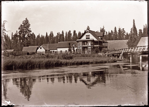 Buildings and bridge