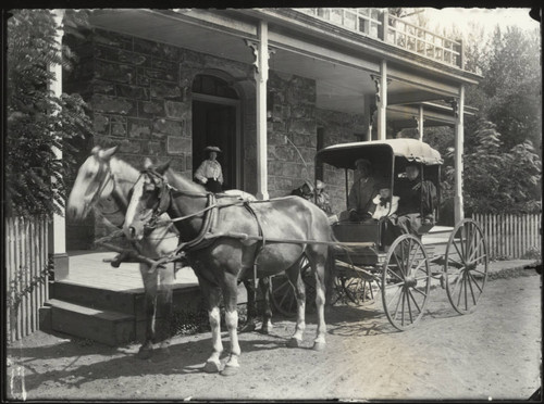 Coach Outside the Klamath Hot Springs