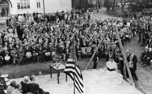 Laying Cornerstone for Chico State Teacher's College