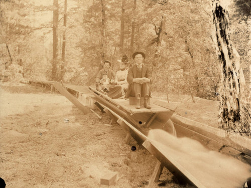 Riding the flume