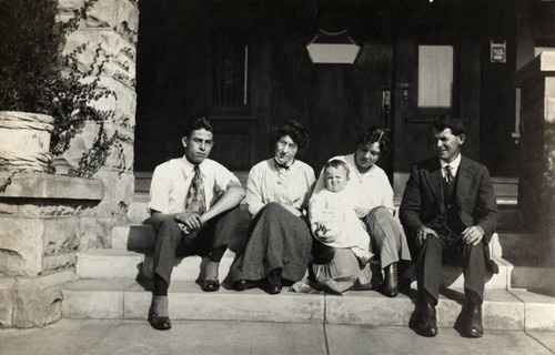 Front steps of the Nopel home in Los Angeles