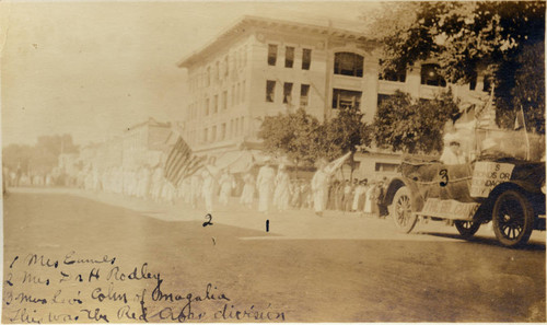 Marching Band on Broadway St. Chico for Liberty Bonds