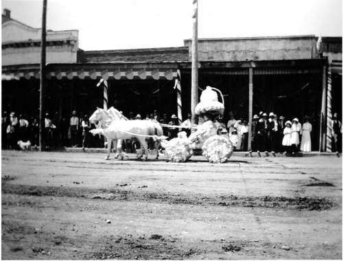 Parade Float Pulled by Horses