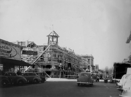 Morehead building during remodeling