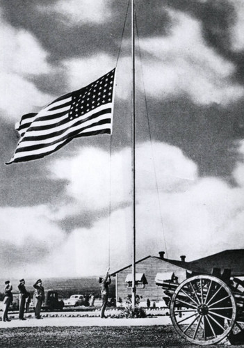 Raising Flag at Chico Army Air Field