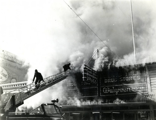 Fire at "Cents-i-ble" Drug Store