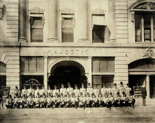 Elk's Lodge Members in front of theater