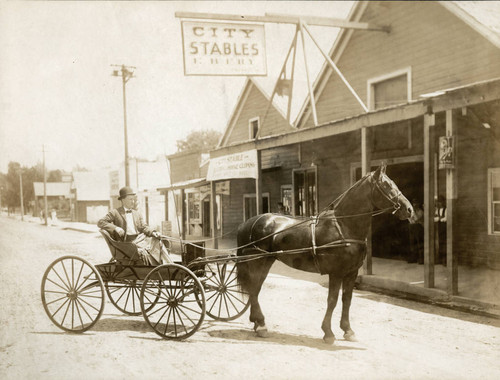 City Stables and a horse and Carriage