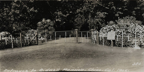 Entrance to Bidwell Mansion