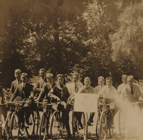 Red Cross Messengers on Bicycles