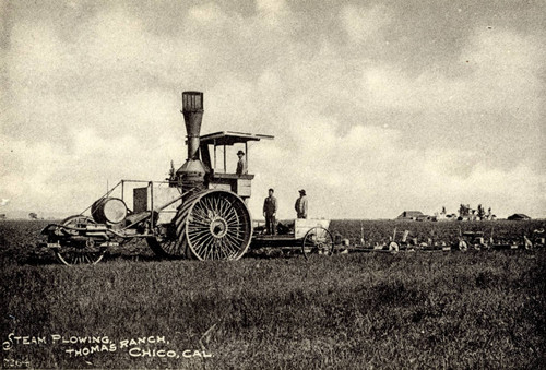 Steam plowing on the Thomas Ranch