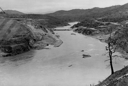 Shasta Dam: View of Sacramento River upstream of dam