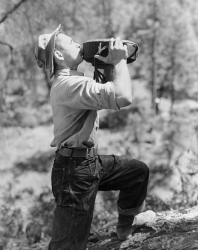 Shasta Dam: CCC worker taking a break