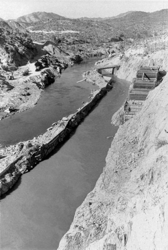 River diversion channel at Shasta Dam construction site