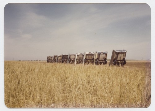 Cadillac Ranch photographs (installation view)