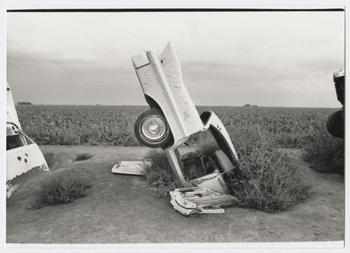 Cadillac Ranch photographs (installation view)