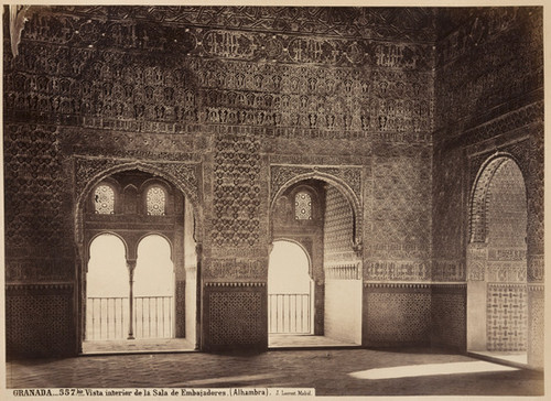 Granada._557bis._Vista interior de la Sala de Embajadores. (Alhambra)