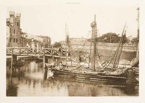 Rio ou Canal dans l'île de la Giudecca (V. no. 47), from Calli e Canali in Venezia