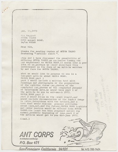 Letter to Tim Taggert from Doug Michels (Media Burn folder) — Calisphere