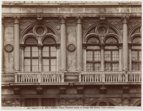 Pe. Ia. No. 12619a. Venezia - Palazzo Vendramin Calergi. Un dettaglio della facciata