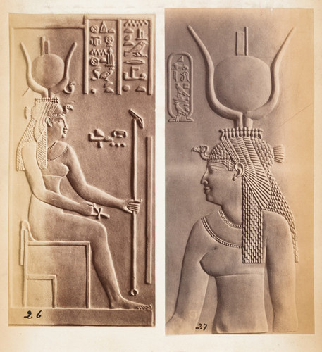 26. 27. [Bas-relief portraits of Cleopatra]