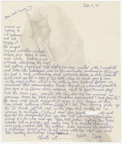 Letter to Ant Farm from Doug Michels (Dolphin Embassy correspondence folder)
