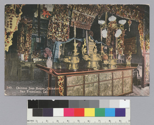 "Chinese Joss House, Chinatown, San Francisco, Cal."