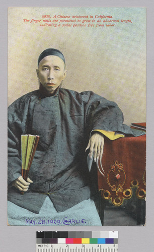 "A Chinese aristocrat in California" (recto)