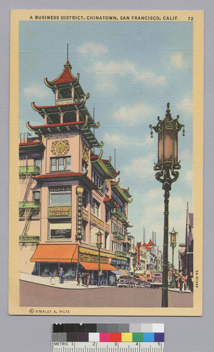 "A Business District, Chinatown, San Francisco, Calif."