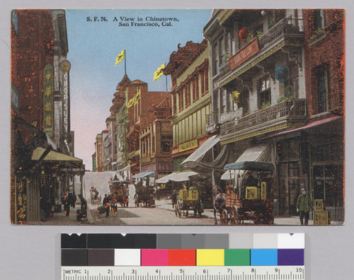 "A View in Chinatown, San Francisco, Cal." (recto)