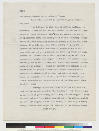 Letter from Carroll Cook to E.C. Laffingwell