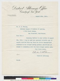 Letter to Franklin B. Worley from Charles S. Whitman