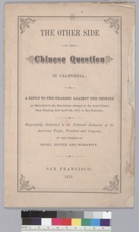 "The Other Side of the Chinese Question in California"
