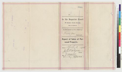 Report of sales of personal property; file information