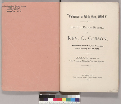 "Chinaman or White Man, Which?: Reply to Father Buchard"