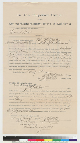 Affadavit of posting notice; recto