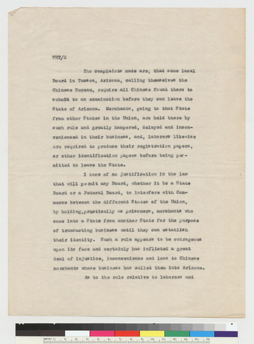 Letter to William H. Taft from Cook